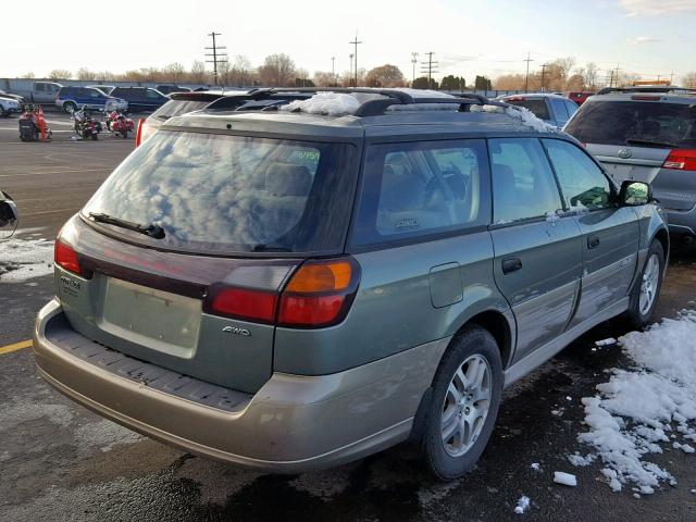 4S3BH675747636594 - 2004 SUBARU LEGACY OUT GREEN photo 4