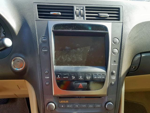 JTHBH96S065029197 - 2006 LEXUS GS GENERAT WHITE photo 9