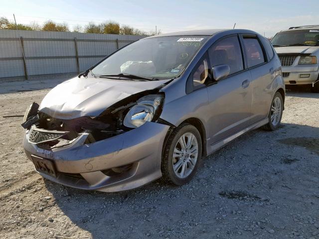 JHMGE8G47AS000878 - 2010 HONDA FIT SPORT SILVER photo 2