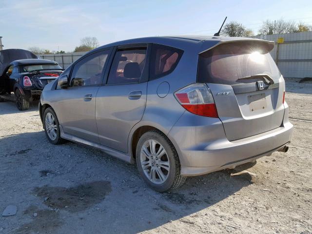 JHMGE8G47AS000878 - 2010 HONDA FIT SPORT SILVER photo 3