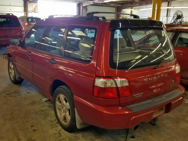 JF1SF65612G708524 - 2002 SUBARU FORESTER S RED photo 3