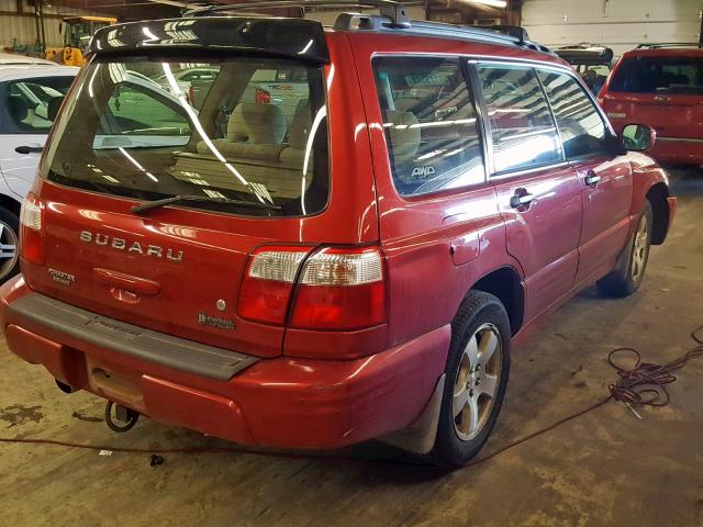 JF1SF65612G708524 - 2002 SUBARU FORESTER S RED photo 4