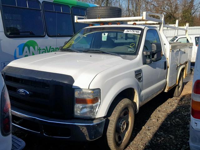 1FDWF34588EA71201 - 2008 FORD F350 SRW S WHITE photo 2