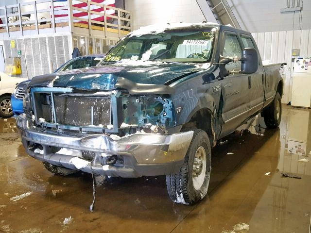 1FTSW31F0XEA09807 - 1999 FORD F350 SRW S GREEN photo 2