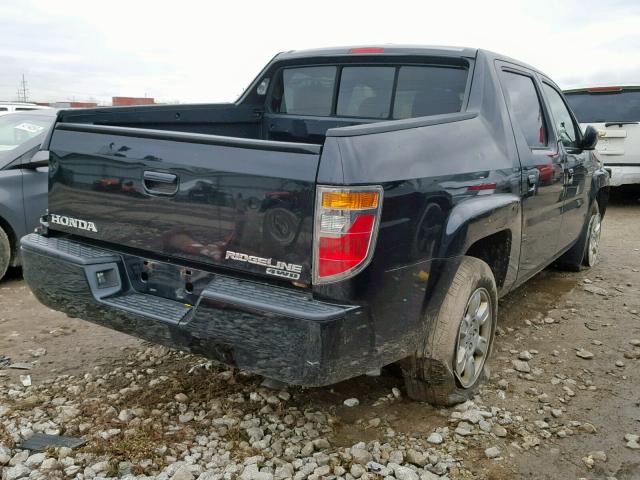 2HJYK16597H512587 - 2007 HONDA RIDGELINE BLACK photo 4