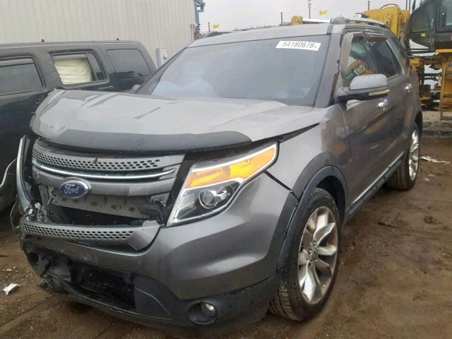 1FMHK7F89BGA49917 - 2011 FORD EXPLORER L GRAY photo 2