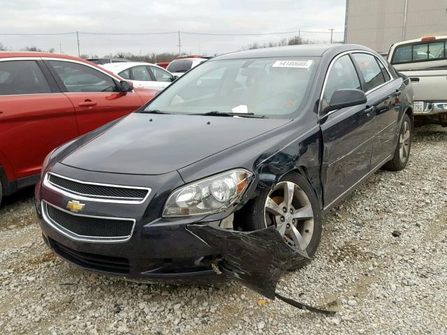 1G1ZC5EU8BF192459 - 2011 CHEVROLET MALIBU 1LT BLACK photo 2