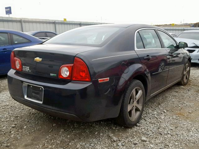 1G1ZC5EU8BF192459 - 2011 CHEVROLET MALIBU 1LT BLACK photo 4