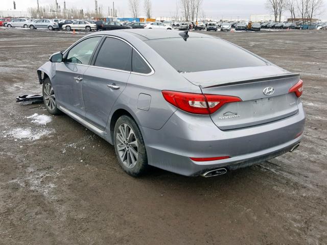 5NPE34AFXFH227148 - 2015 HYUNDAI SONATA SPO GRAY photo 3