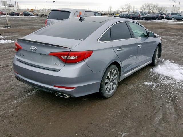 5NPE34AFXFH227148 - 2015 HYUNDAI SONATA SPO GRAY photo 4