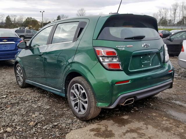 1G1JD6SB1J4132715 - 2018 CHEVROLET SONIC LT GREEN photo 3