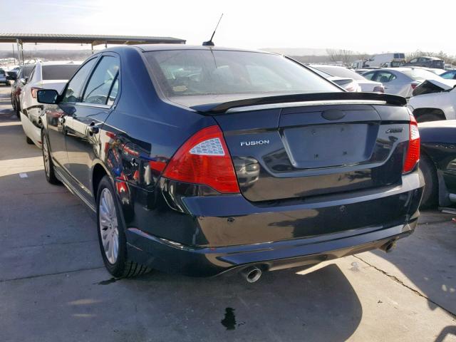 3FAHP0KC4AR193069 - 2010 FORD FUSION SPO BLACK photo 3