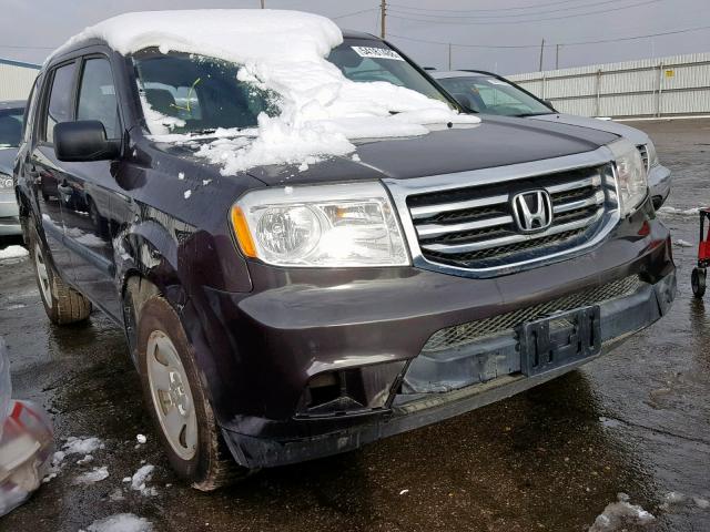 5FNYF4H23CB009781 - 2012 HONDA PILOT LX GRAY photo 1