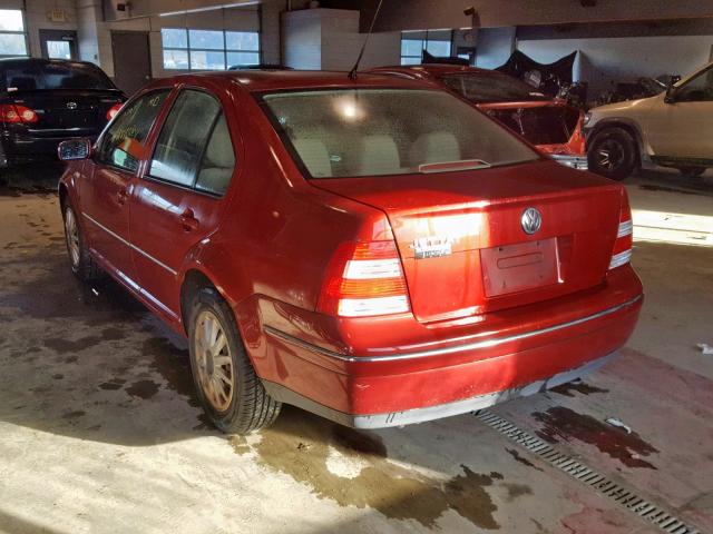 3VWRK69M94M040751 - 2004 VOLKSWAGEN JETTA GL RED photo 3