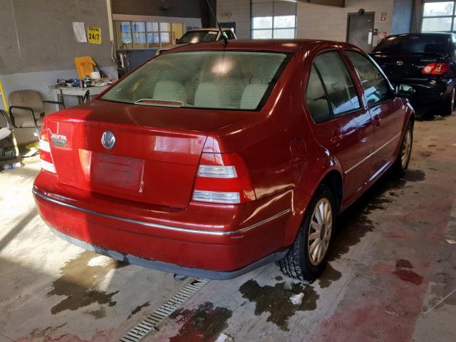 3VWRK69M94M040751 - 2004 VOLKSWAGEN JETTA GL RED photo 4