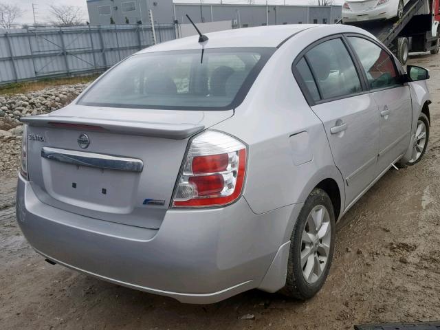 3N1AB6AP2BL604817 - 2011 NISSAN SENTRA 2.0 SILVER photo 4