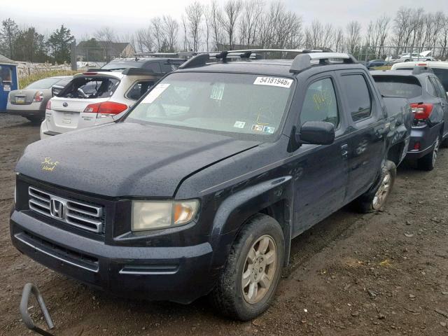 2HJYK16496H533266 - 2006 HONDA RIDGELINE BLACK photo 2