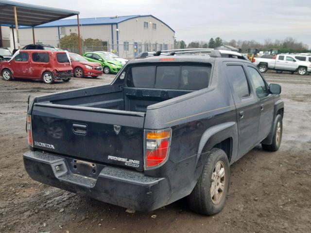 2HJYK16496H533266 - 2006 HONDA RIDGELINE BLACK photo 4