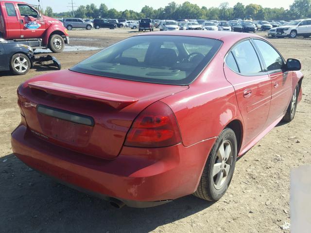 2G2WP552581191495 - 2008 PONTIAC GRAND PRIX RED photo 4