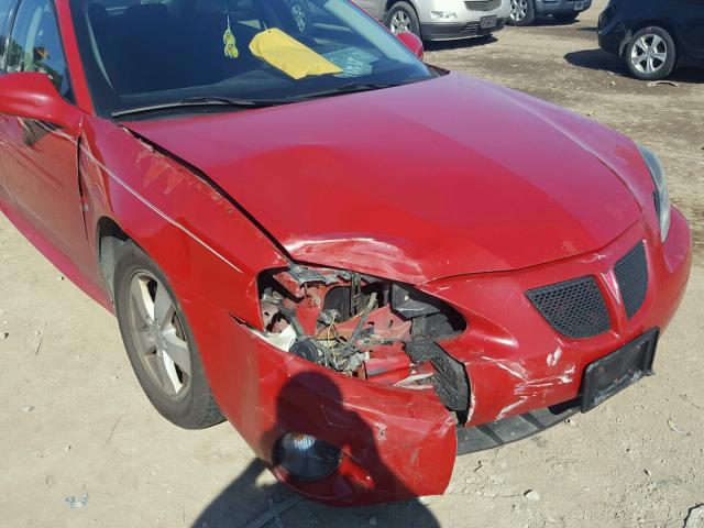 2G2WP552581191495 - 2008 PONTIAC GRAND PRIX RED photo 9