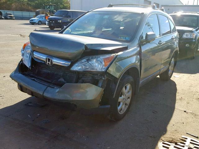 5J6RE48748L037722 - 2008 HONDA CR-V EXL GREEN photo 2