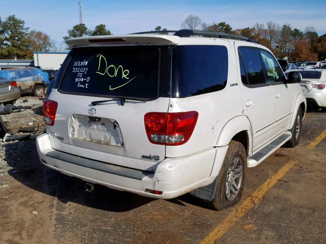 5TDZT38A76S266019 - 2006 TOYOTA SEQUOIA LI WHITE photo 4