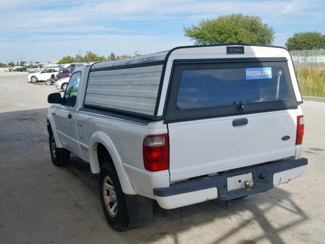 1FTYR10U03PB87902 - 2003 FORD RANGER WHITE photo 3