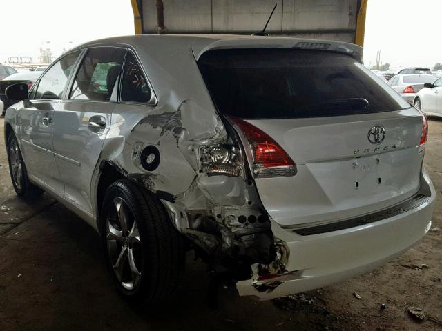 4T3ZK3BB3BU039892 - 2011 TOYOTA VENZA BASE WHITE photo 3