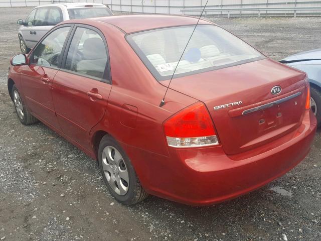 KNAFE221395626538 - 2009 KIA SPECTRA EX RED photo 3