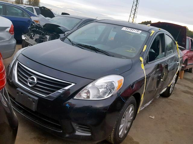 3N1CN7AP1EL818790 - 2014 NISSAN VERSA BLACK photo 2