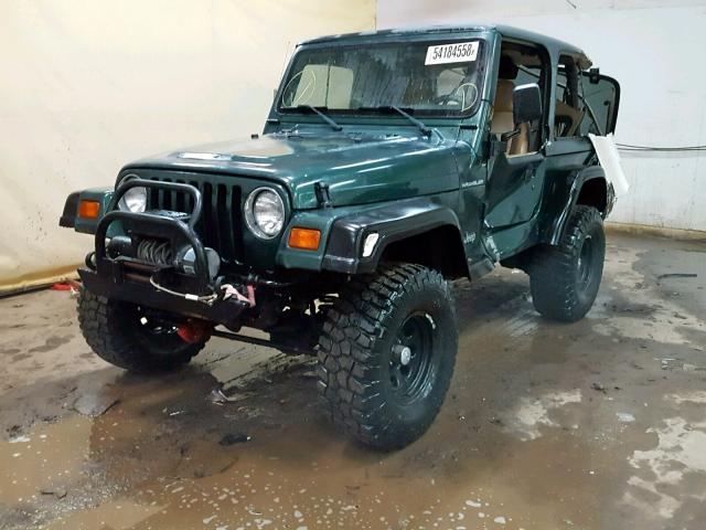 1J4FY29P6XP481639 - 1999 JEEP WRANGLER / GREEN photo 2