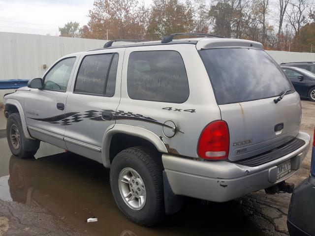 1B4HS28N0YF105944 - 2000 DODGE DURANGO SILVER photo 3