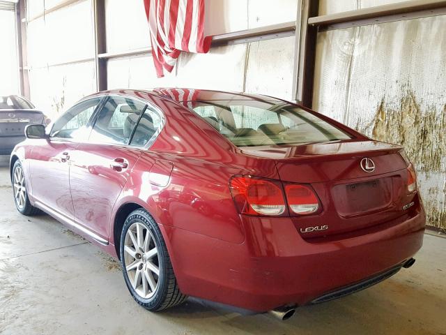 JTHBH96S265026768 - 2006 LEXUS GS300 RED photo 3