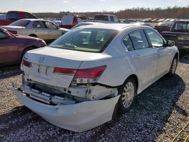 1HGCP2F38CA059416 - 2012 HONDA ACCORD LX WHITE photo 4