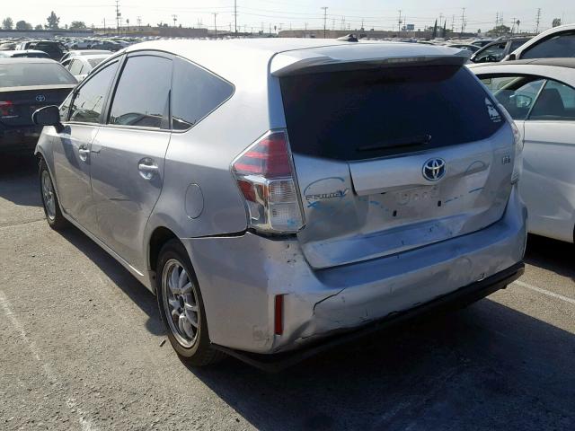 JTDZN3EUXGJ043786 - 2016 TOYOTA PRIUS V SILVER photo 3