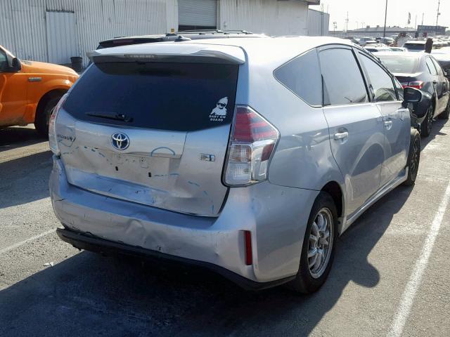 JTDZN3EUXGJ043786 - 2016 TOYOTA PRIUS V SILVER photo 4