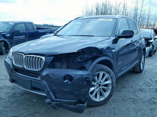 5UXWX9C53D0D03749 - 2013 BMW X3 XDRIVE2 BLACK photo 2