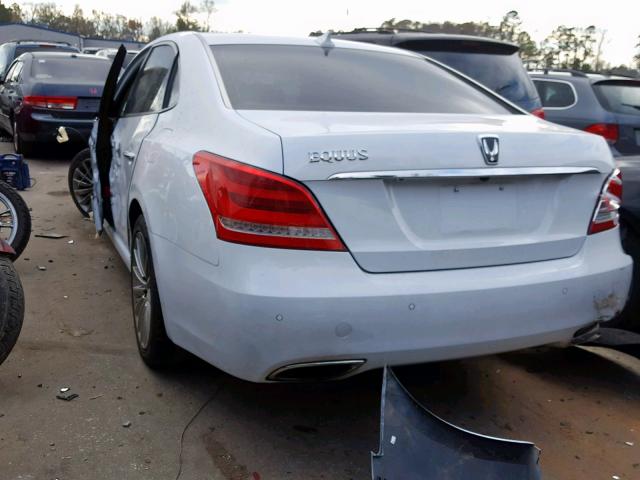 KMHGH4JH6FU095129 - 2015 HYUNDAI EQUUS SIGN WHITE photo 3