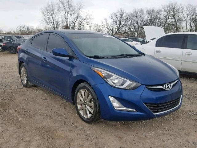 KMHDH4AE0FU303370 - 2015 HYUNDAI ELANTRA SE BLUE photo 1