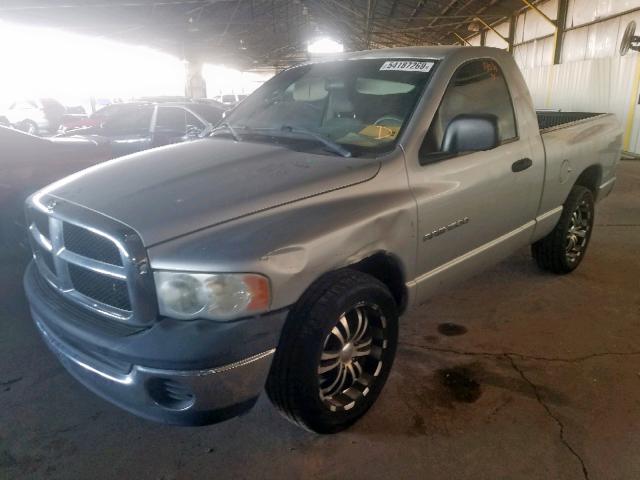 1D7HA16K05J651344 - 2005 DODGE RAM 1500 S SILVER photo 2