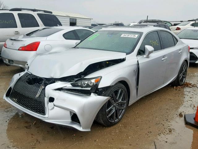 JTHBE1D24E5009742 - 2014 LEXUS IS 350 SILVER photo 2