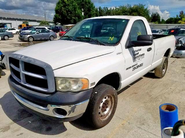 3D7KS26D45G813777 - 2005 DODGE RAM 2500 S WHITE photo 2