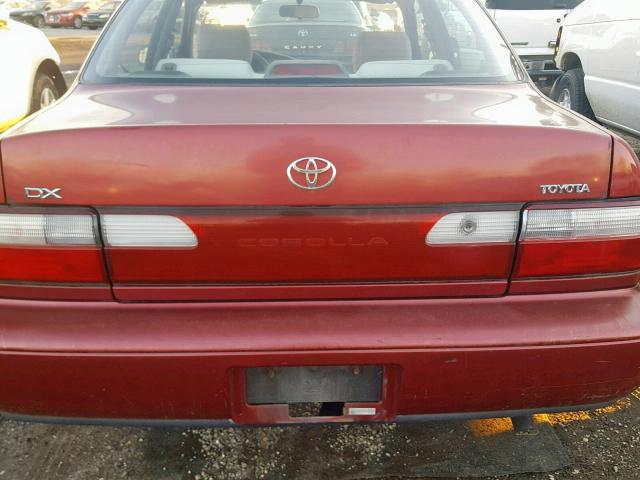 2T1BB02E1TC150723 - 1996 TOYOTA COROLLA DX RED photo 9