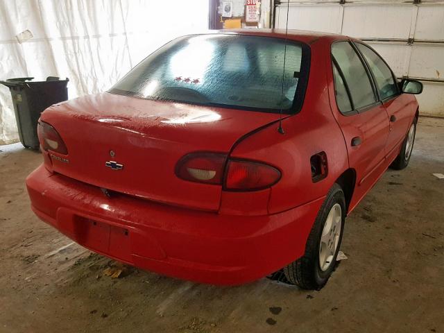 1G1JC524527200691 - 2002 CHEVROLET CAVALIER B RED photo 4