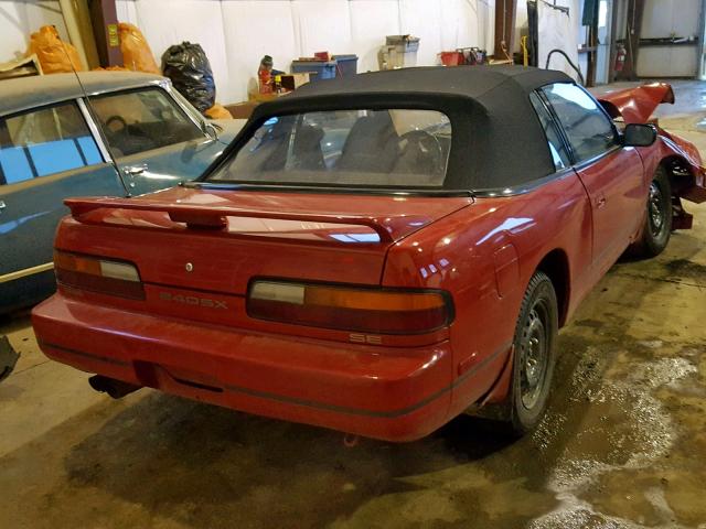 JN3MS37A0PW202088 - 1993 NISSAN 240SX SE RED photo 4