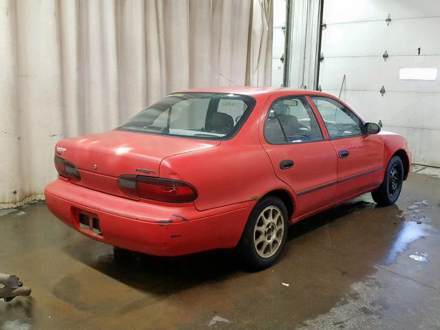 1Y1SK5269TZ055530 - 1996 GEO PRIZM RED photo 4