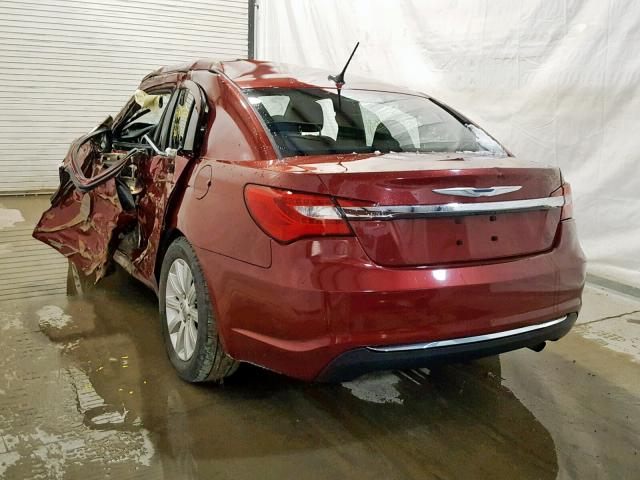 1C3CCBBBXCN301479 - 2012 CHRYSLER 200 TOURIN MAROON photo 3