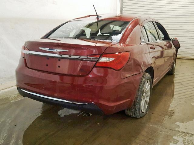 1C3CCBBBXCN301479 - 2012 CHRYSLER 200 TOURIN MAROON photo 4