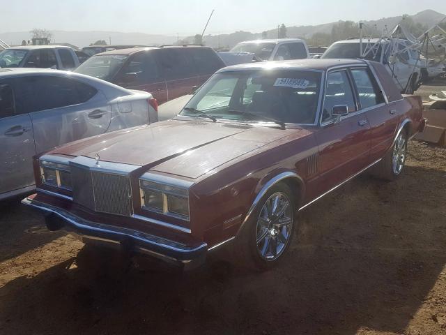 1C3BF66P6HW123295 - 1987 CHRYSLER FIFTH AVEN MAROON photo 2