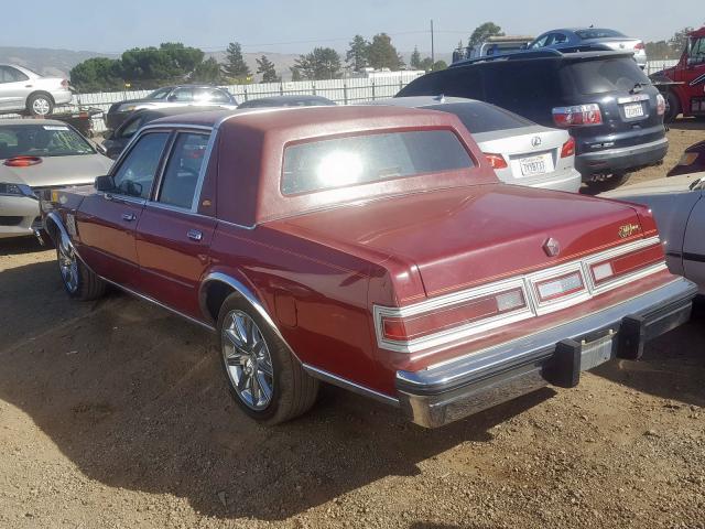 1C3BF66P6HW123295 - 1987 CHRYSLER FIFTH AVEN MAROON photo 3